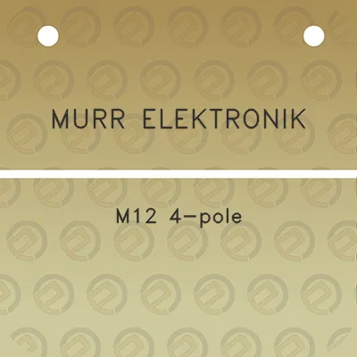 murr-elektronik-m12-4-pole