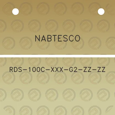 nabtesco-rds-100c-xxx-g2-zz-zz