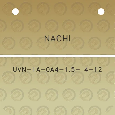 nachi-uvn-1a-0a4-15-4-12