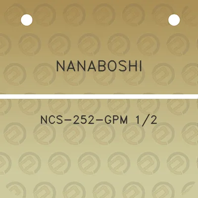 nanaboshi-ncs-252-gpm-12