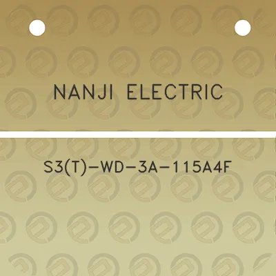 nanji-electric-s3t-wd-3a-115a4f