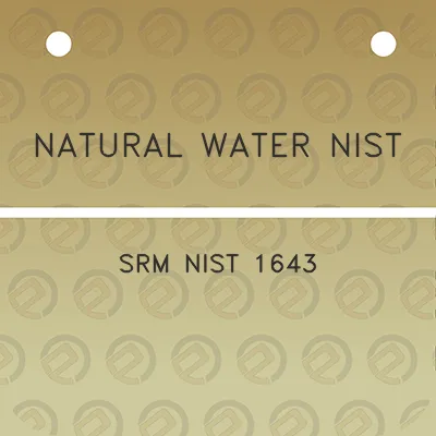 natural-water-nist-srm-nist-1643