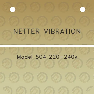 netter-vibration-model-504-220-240v