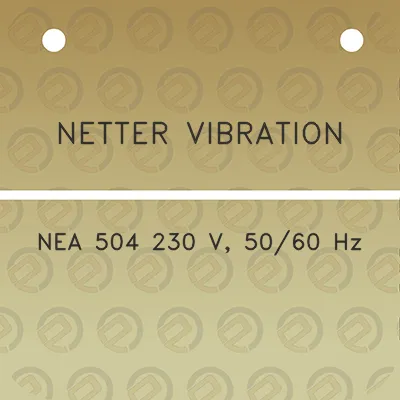 netter-vibration-nea-504-230-v-5060-hz