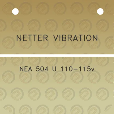 netter-vibration-nea-504-u-110-115v