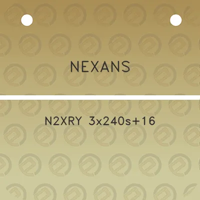 nexans-n2xry-3x240s16