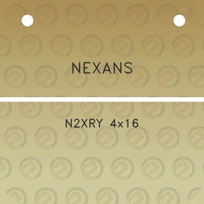 nexans-n2xry-4x16