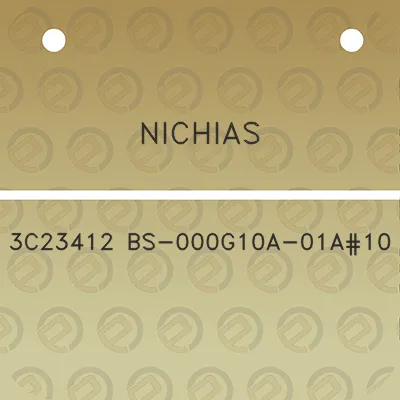 nichias-3c23412-bs-000g10a-01a10