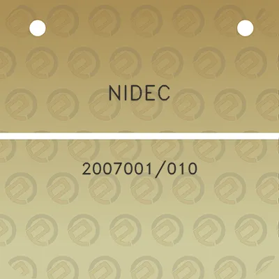 nidec-2007001010