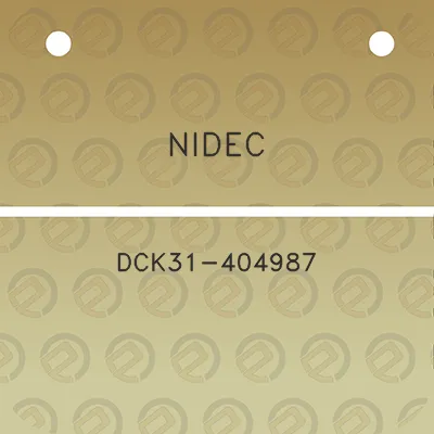 nidec-dck31-404987