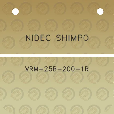 nidec-shimpo-vrm-25b-200-1r