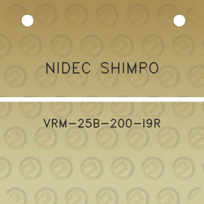 nidec-shimpo-vrm-25b-200-i9r