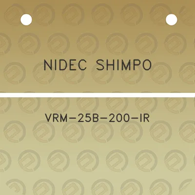 nidec-shimpo-vrm-25b-200-ir