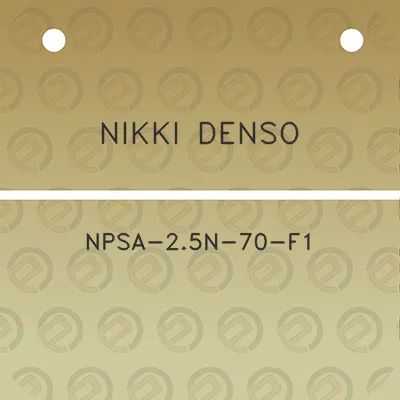 nikki-denso-npsa-25n-70-f1