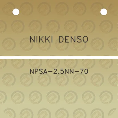 nikki-denso-npsa-25nn-70