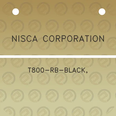 nisca-corporation-t800-rb-black