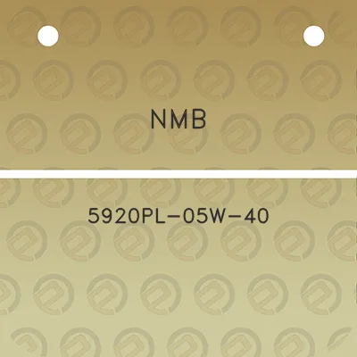 nmb-5920pl-05w-40