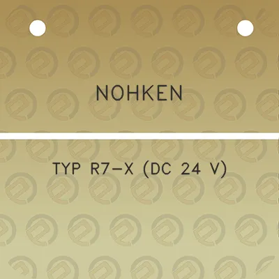 nohken-typ-r7-x-dc-24-v