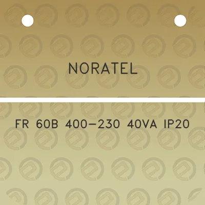 noratel-fr-60b-400-230-40va-ip20