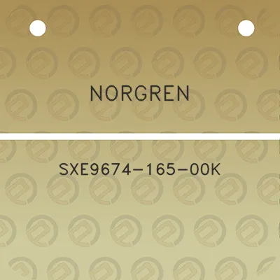 norgren-sxe9674-165-00k