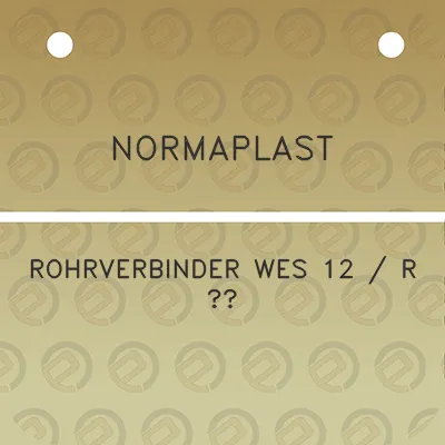 normaplast-rohrverbinder-wes-12-r-12