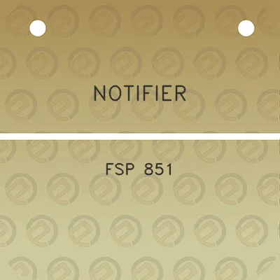 notifier-fsp-851