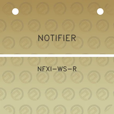 notifier-nfxi-ws-r