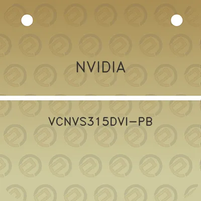 nvidia-vcnvs315dvi-pb