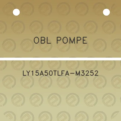 obl-pompe-ly15a50tlfa-m3252