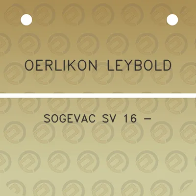 oerlikon-leybold-sogevac-sv-16