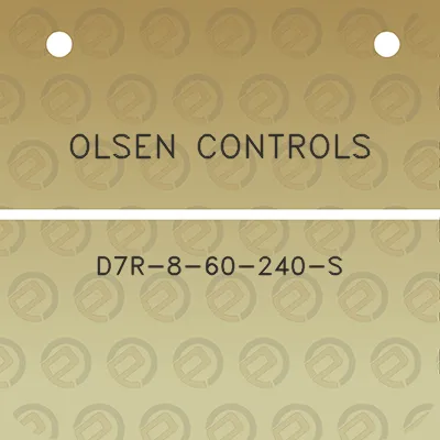 olsen-controls-d7r-8-60-240-s