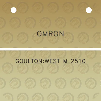 omron-goultonwest-m-2510
