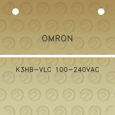 omron-k3hb-vlc-100-240vac
