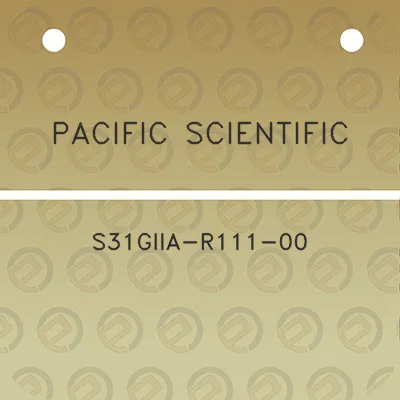 pacific-scientific-s31giia-r111-00