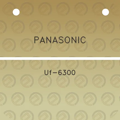 panasonic-uf-6300