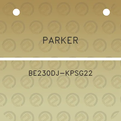 parker-be230dj-kpsg22