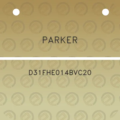 parker-d31fhe014bvc20