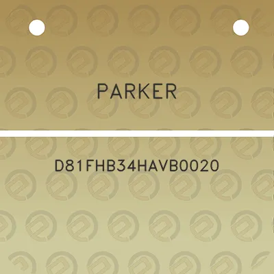 parker-d81fhb34havb0020