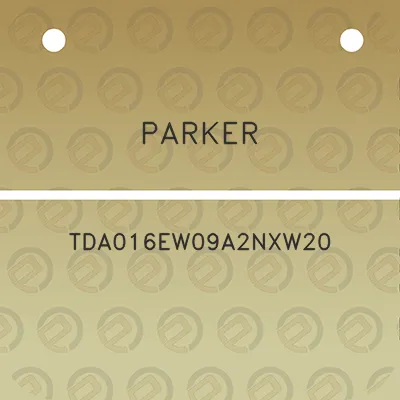 parker-tda016ew09a2nxw20