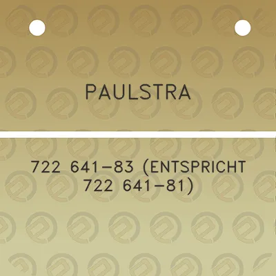 paulstra-722-641-83-entspricht-722-641-81