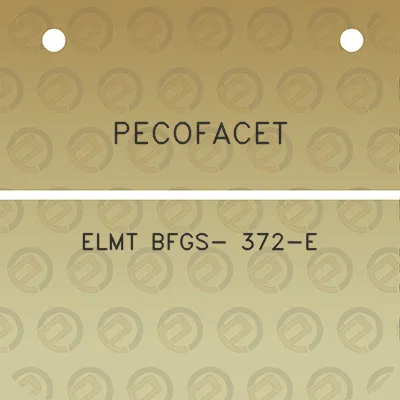 pecofacet-elmt-bfgs-372-e