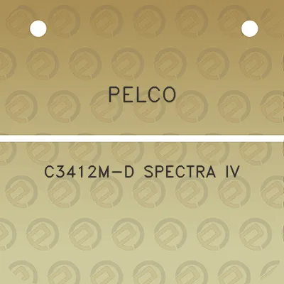 pelco-c3412m-d-spectra-iv