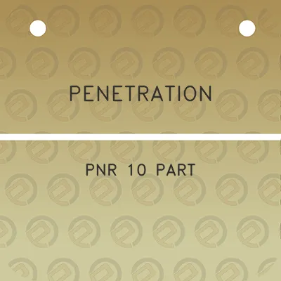 penetration-pnr-10-part