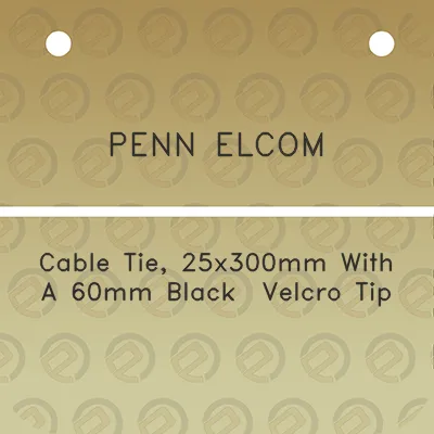 penn-elcom-cable-tie-25x300mm-with-a-60mm-black-velcro-tip