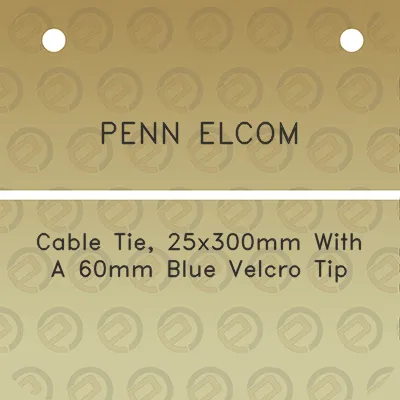 penn-elcom-cable-tie-25x300mm-with-a-60mm-blue-velcro-tip