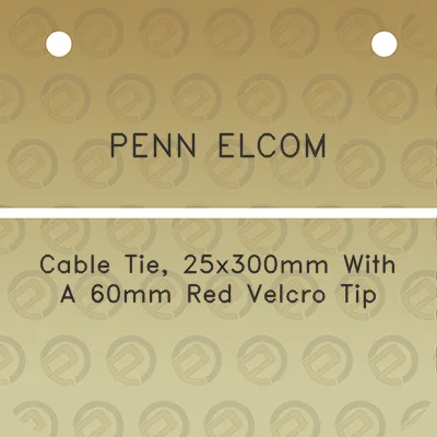 penn-elcom-cable-tie-25x300mm-with-a-60mm-red-velcro-tip