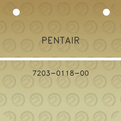 pentair-7203-0118-00