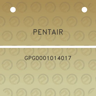 pentair-gpg0001014017