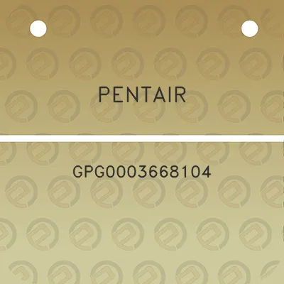 pentair-gpg0003668104