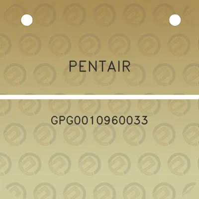 pentair-gpg0010960033